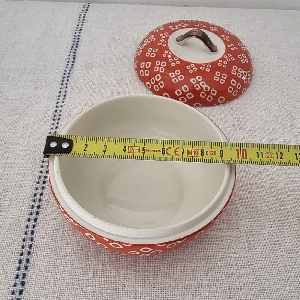 Vintage Signed Japanese Porcelain Trinket Box - Picture 7 of 8